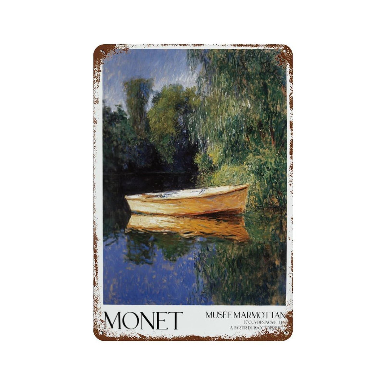 xiaoxiaoshen Monet Claude Exhibition Home Decor. Floral1 Wall Decor Art Metal Tin Poster Modern Home Decor Art Home Bar Shop Decorations Vintage Sign 30x20cm