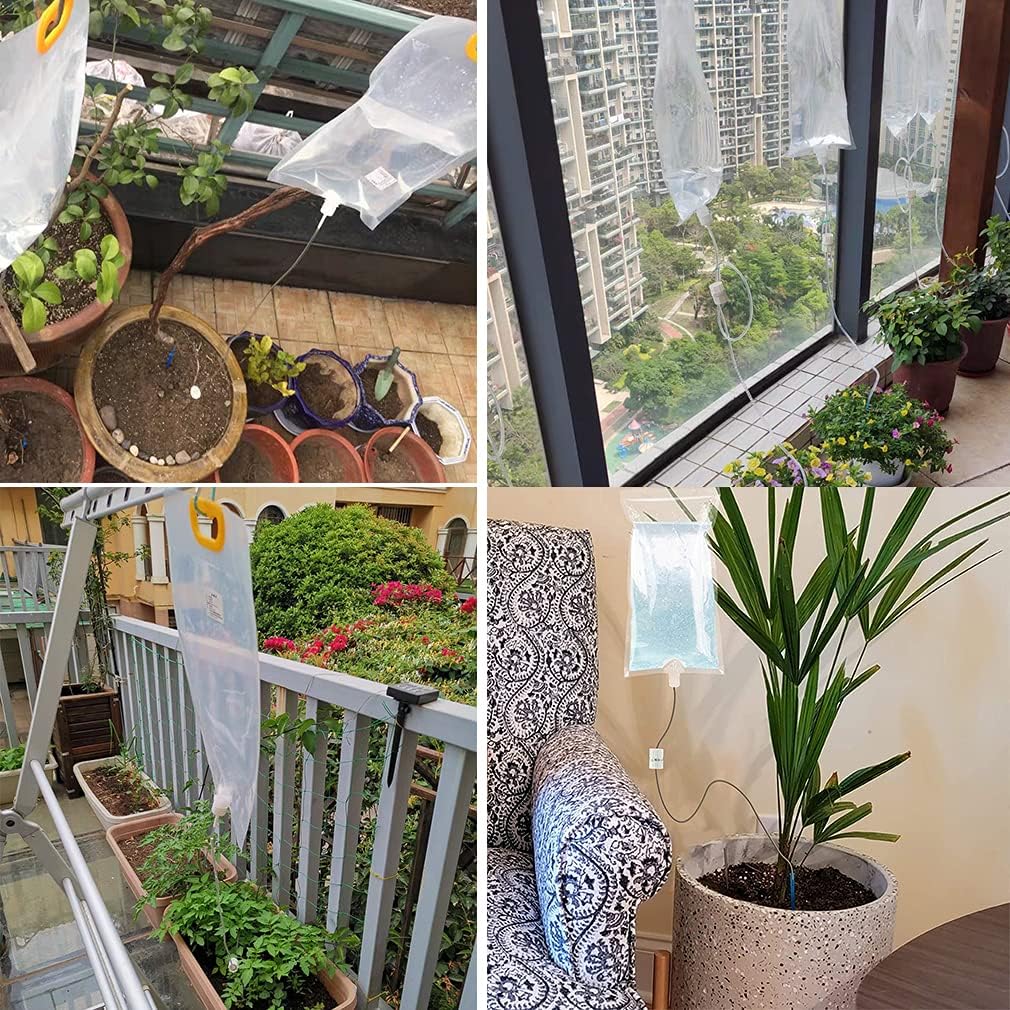 LOKIWT Indoor Self Automatic Watering System with 3.5L Water Bag, Plant Watering Devices, Automatic Drip Irrigation Kit with Adjustable Control Valve Switch : Patio, Lawn & Garden