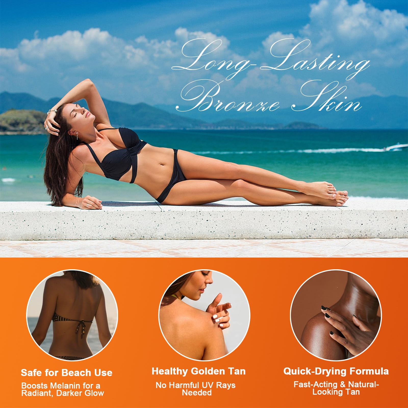 Autoabbronzante Viso E Corpo,Autoabbronzante corpo,Crema Abbronzante,Effetto Abbronzatura Naturale Progressiva, Abbronzatura Forte e Duratura 60g
