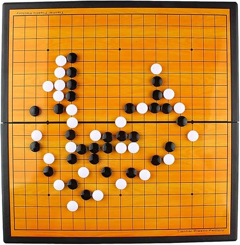 Miniatura 6 de Larcele Juego plegable magnético Go con piedras y tablero Go para viaje CXWQ-01 (mediano)