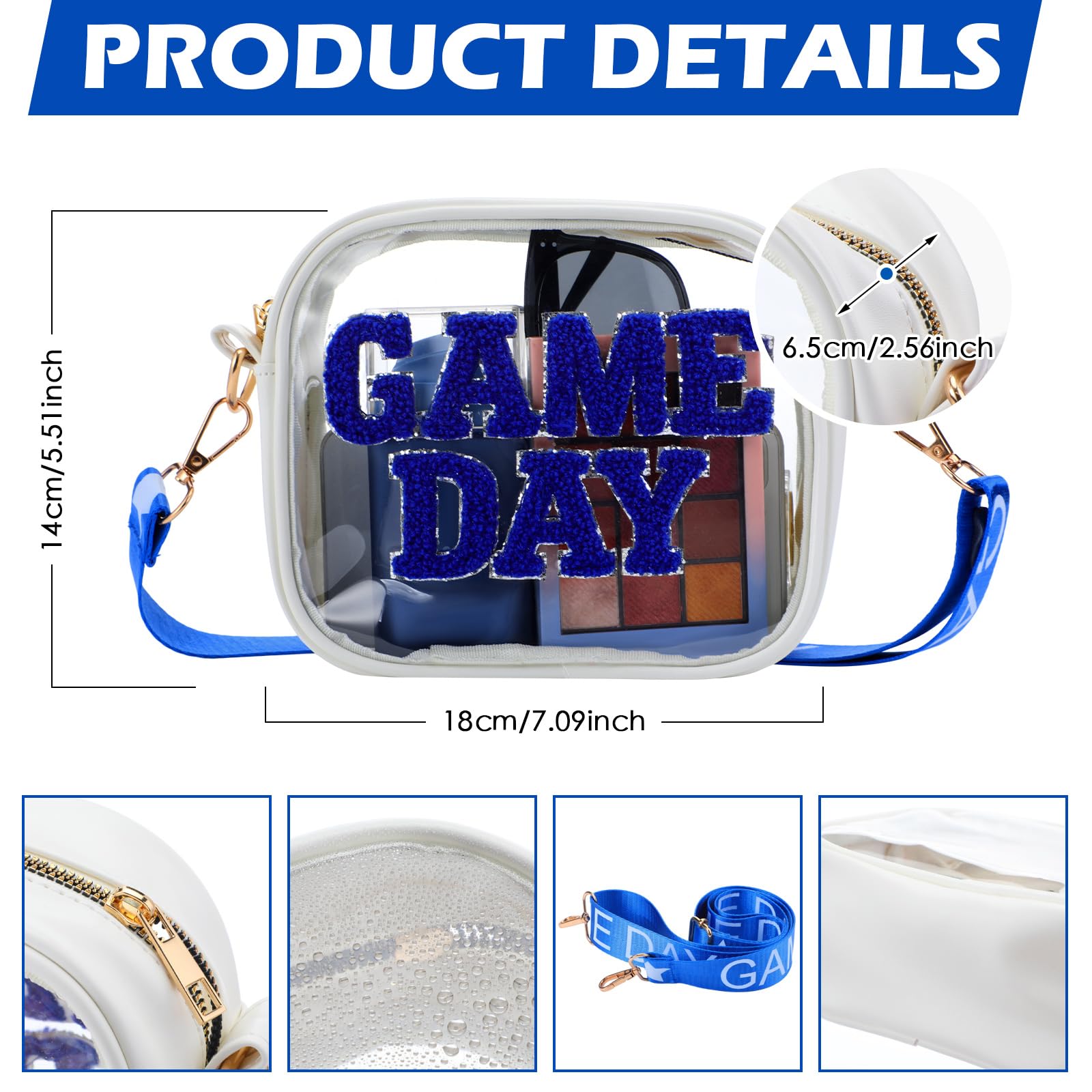 Hillban 1/3/6 Stück transparente Tasche für Stadionveranstaltungen, durchsichtige Geldbörse für Damen, Stadion, Crossbody, Handtasche für Konzert-Sport-Fans