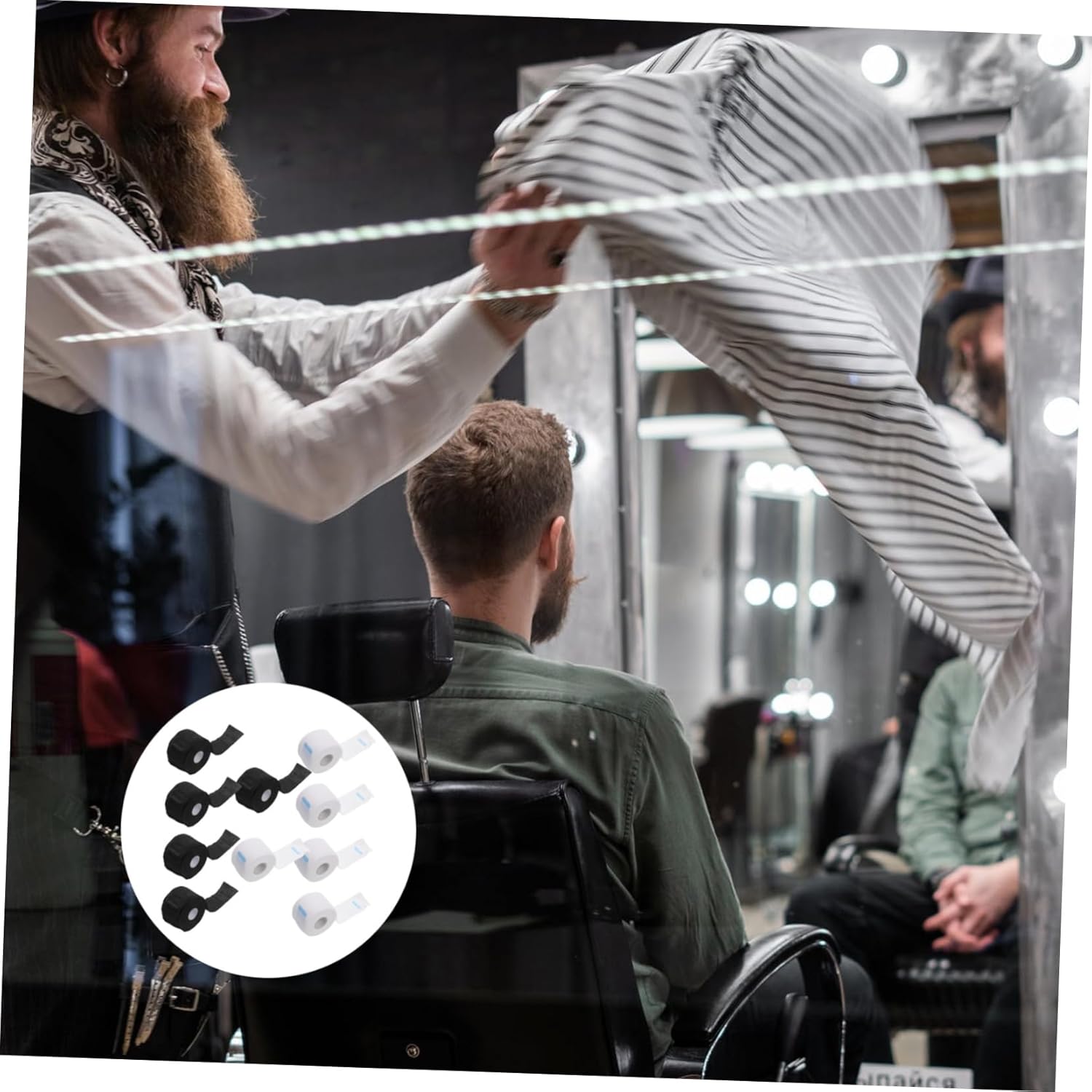 Disposable Barber Neck Strips 10 Rolls of Hairdressing Neck Paper for Salon Use for Haircuts and Styling