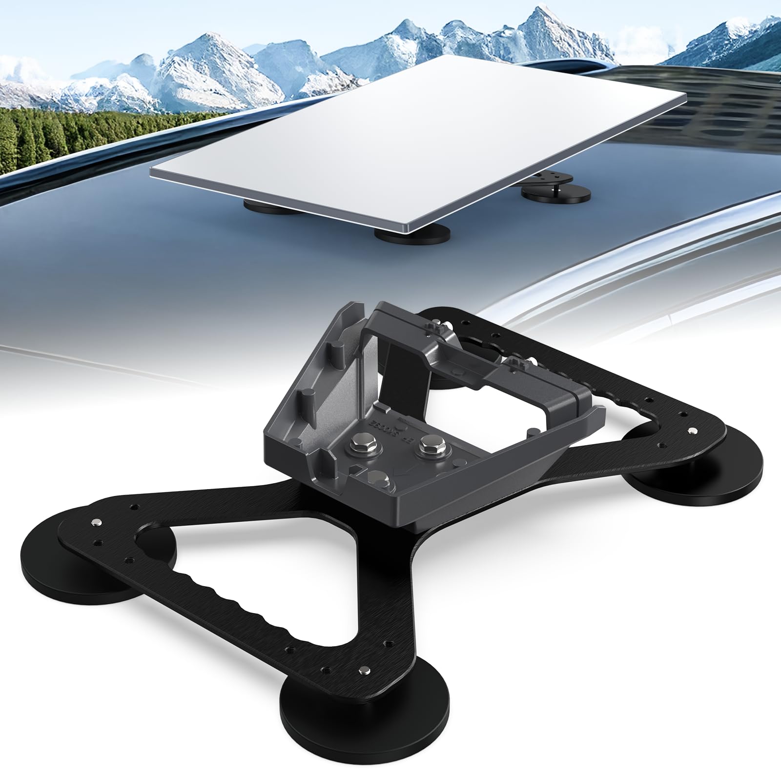 Starlink Magnethalterung für Starlink Standard 4/4X/V4 & Gen 3 | Rostfreie Starlink Masthalterung aus Edelstahl mit 12cm Wandabstand für V4 & Mini, Ideal für Wohnmobile, Dächer, Holz & Wände