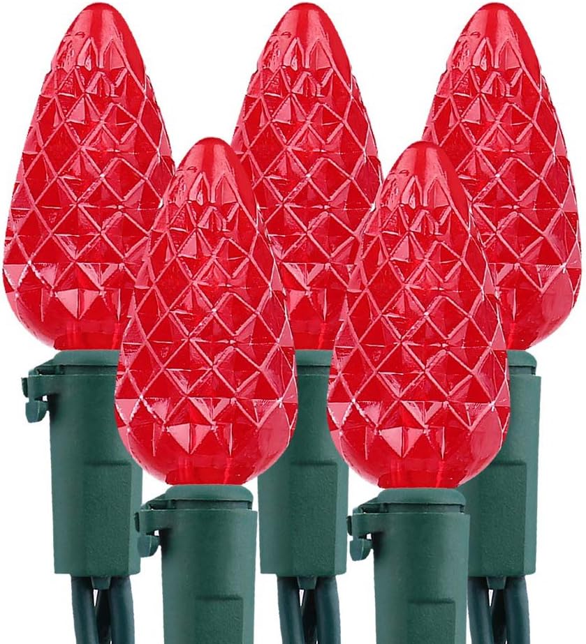 Brizled Faceted C5 70 LED String Lights, 17.25ft Mini String Lights