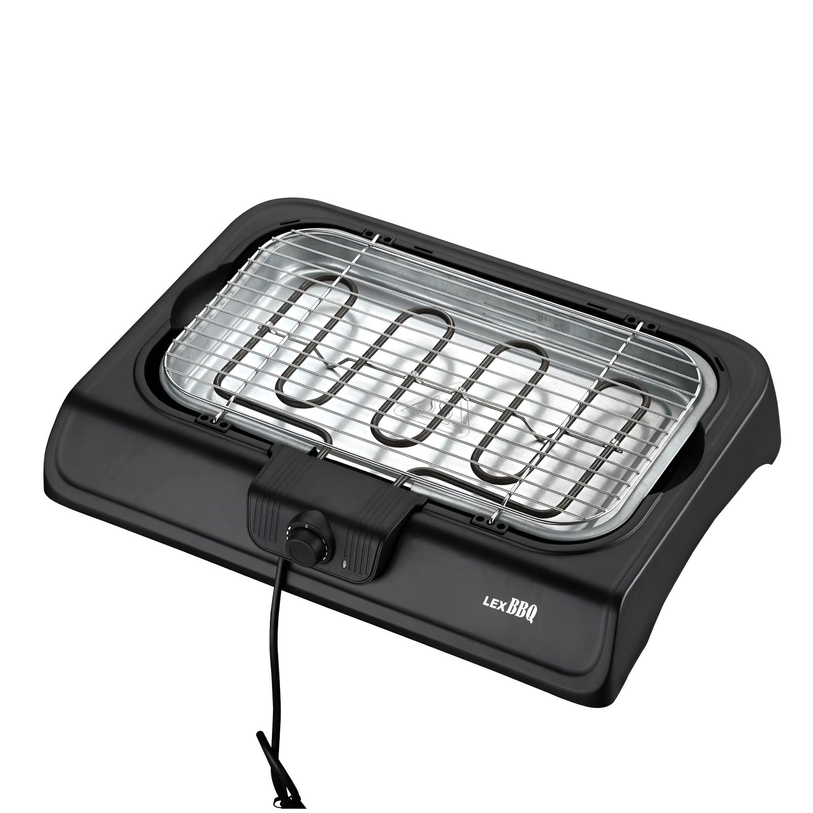 Barbecue électrique de table et barbecue sur pied 2000 W avec grille en acier inoxydable | Barbecue de balcon à faible dégagement de fumée | Barbecue électrique réglable en continu | Barbecue de