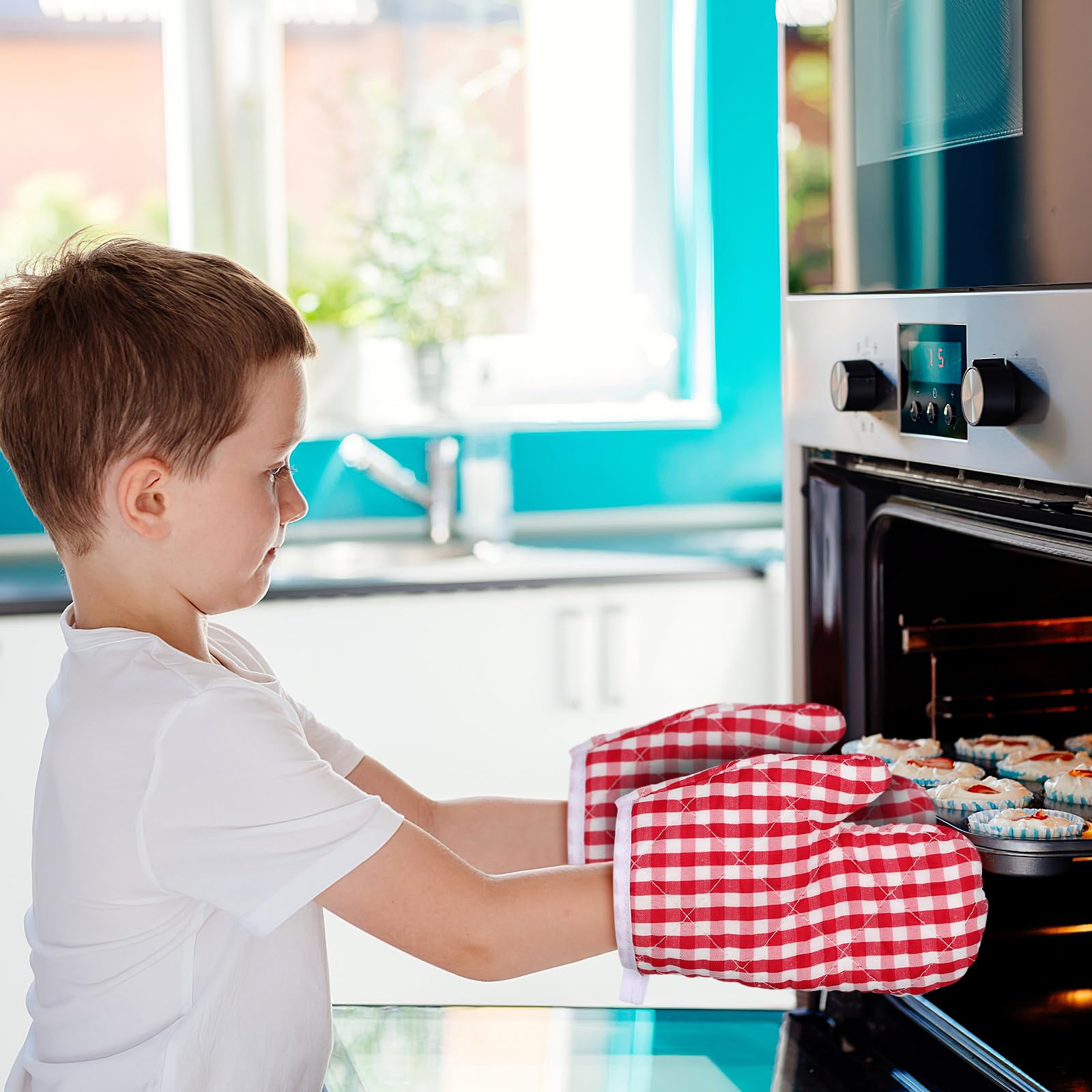 2pcs PremiumKids Heat Insulation Anti Scald Oven Gloves