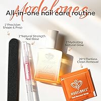 Vista 8 de Modelones Kits de fortalecedor de uñas, almohadillas para quitar esmalte de uñas, lápiz de aceite para cutículas, endurecedor para reparación