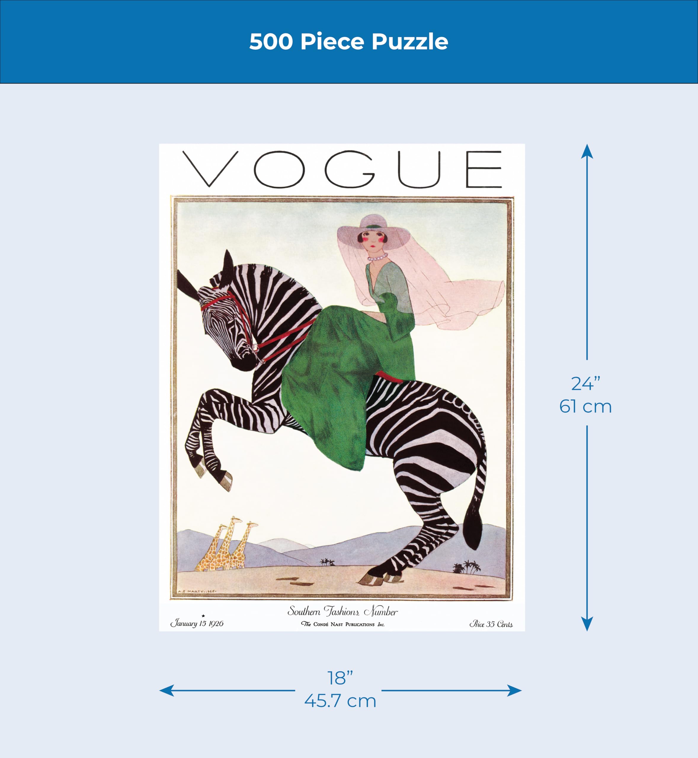 Amazon.com: New York Puzzle Company - Vogue Magazine Lady on a