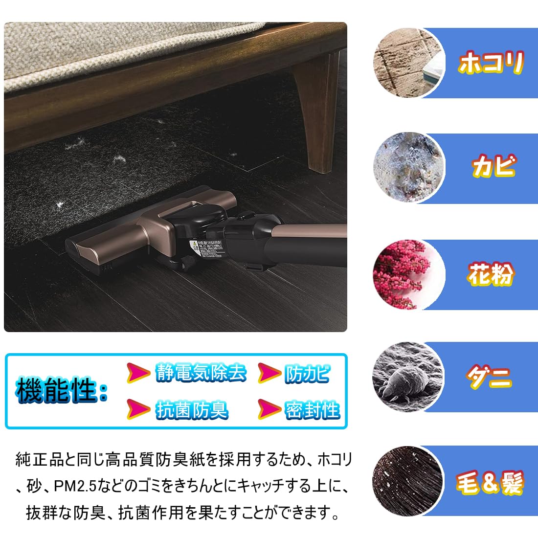 Amazon.co.jp: 日立に適合する 掃除機フィルター PV-BJ700G-013(PV