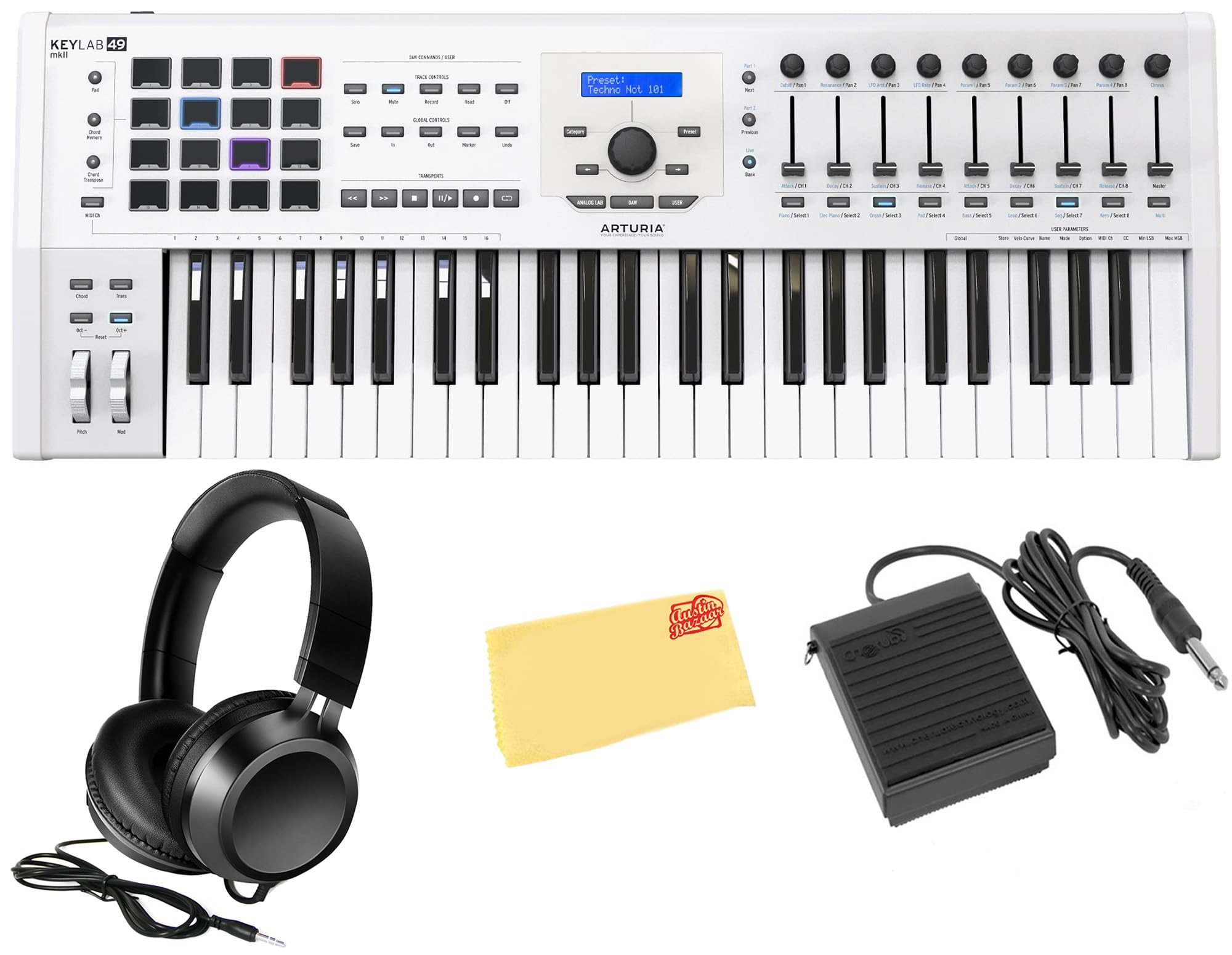 ARTURIA KEYLAB 49 MKII ホワイト Amazon.com: Arturia KeyLab 49 MkII MIDI Keyboard Controller