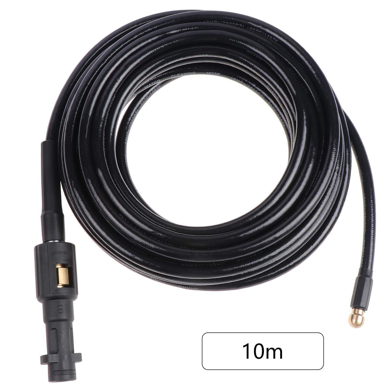 HSEAMALL 10M Drain Pipe Cleaning Hose with Adapter,Flexible Tube