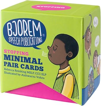 Bjorem Speech Minimal Pairs Stopping Speech Therapy Cards for Children - Improve Articulation and Phonemic Awareness | Educational Materials | Speech Materials