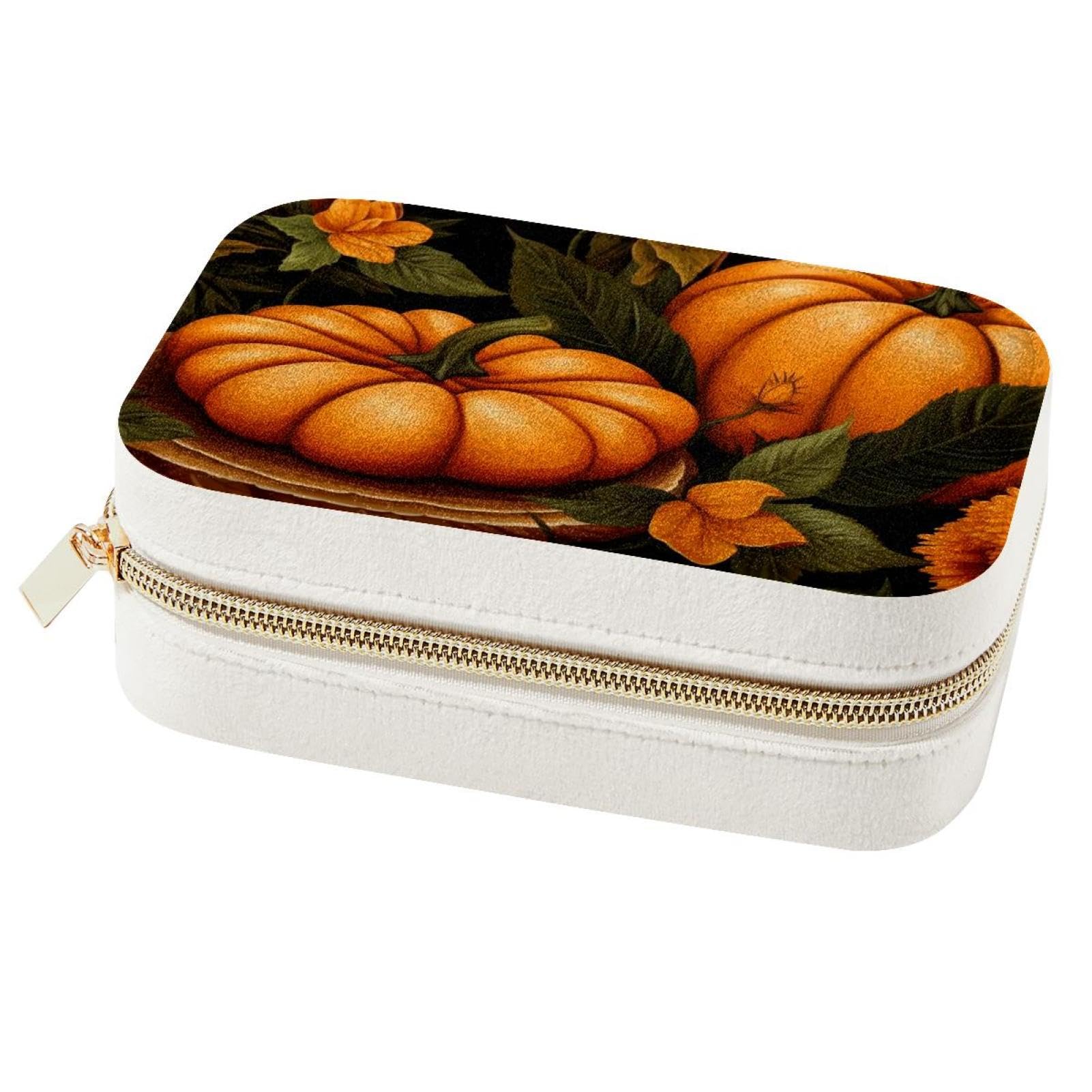 Boîte à bijoux de voyage Citrouille pour organiser vos bagues lors de vos déplacements