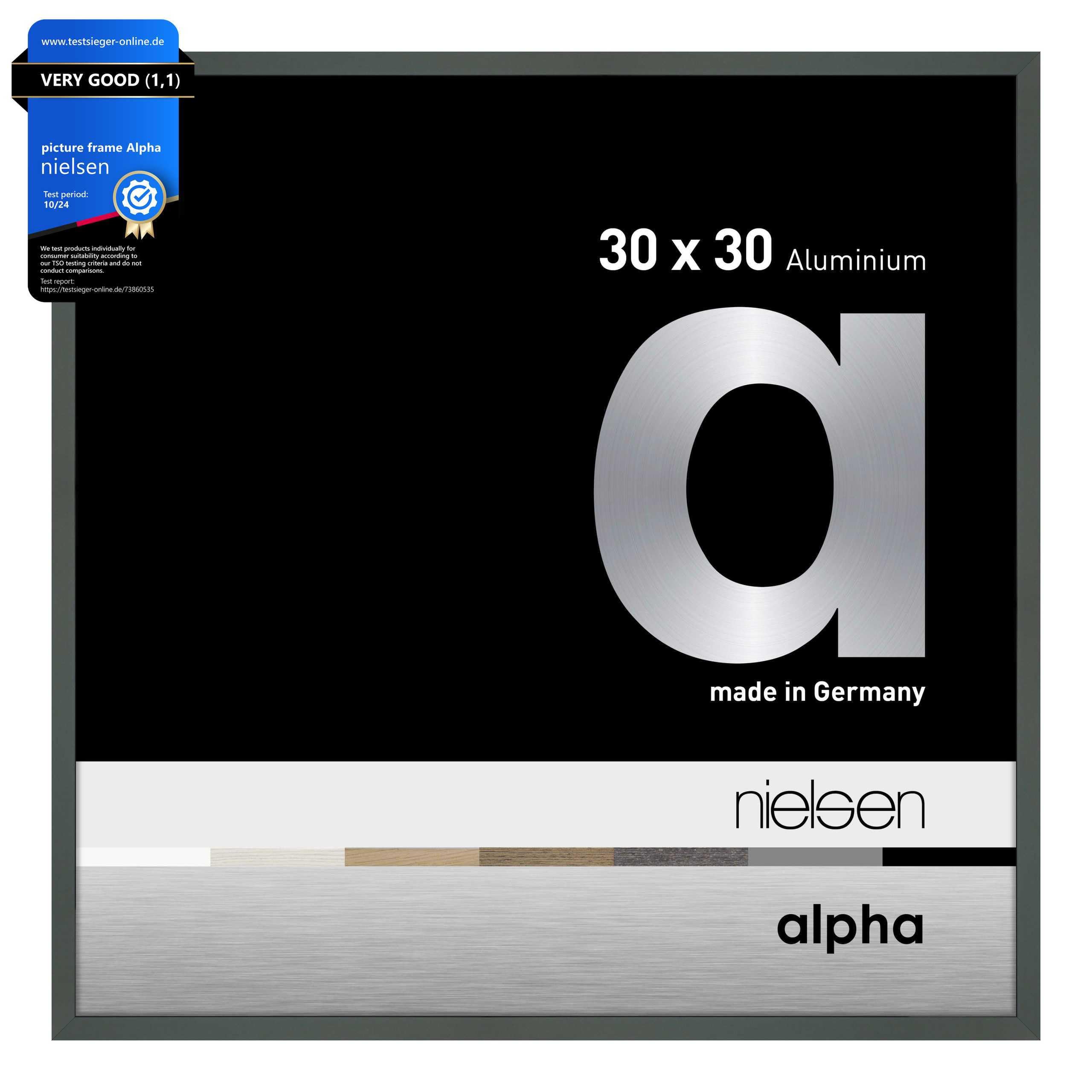 nielsen aluminium picture frame Alpha, 30x30 cm, platin — image 1
