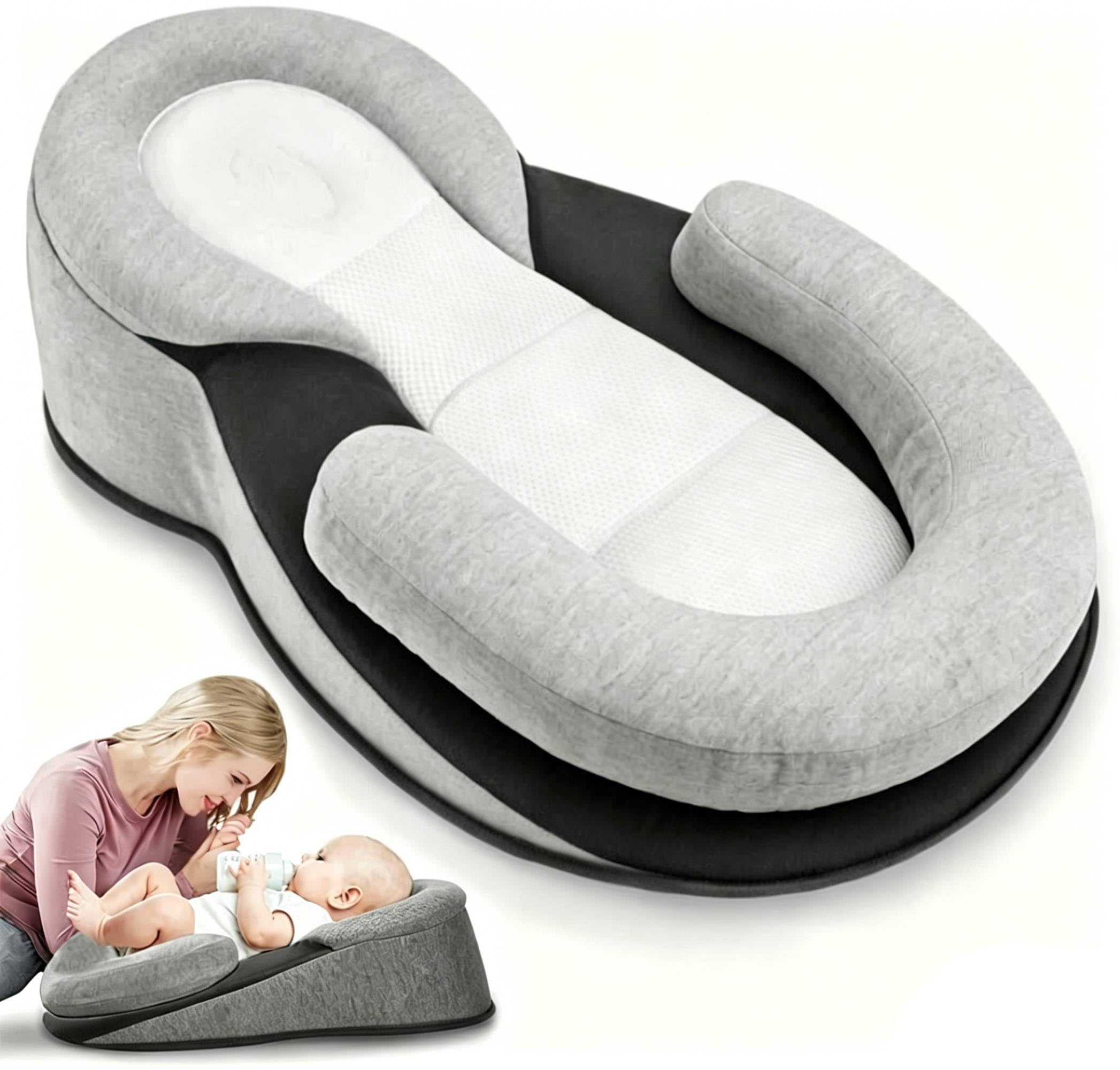Photo 1 of Gotvspt Baby Feeding Pillow for Infant Support Cushion Lounger Reflux Pillow, Bottle Feeding Wedge Pillow for Newborn