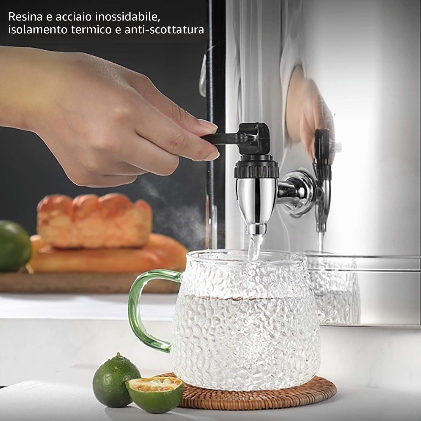 Contenitore termico in acciaio inox da 40 l, con coperchio