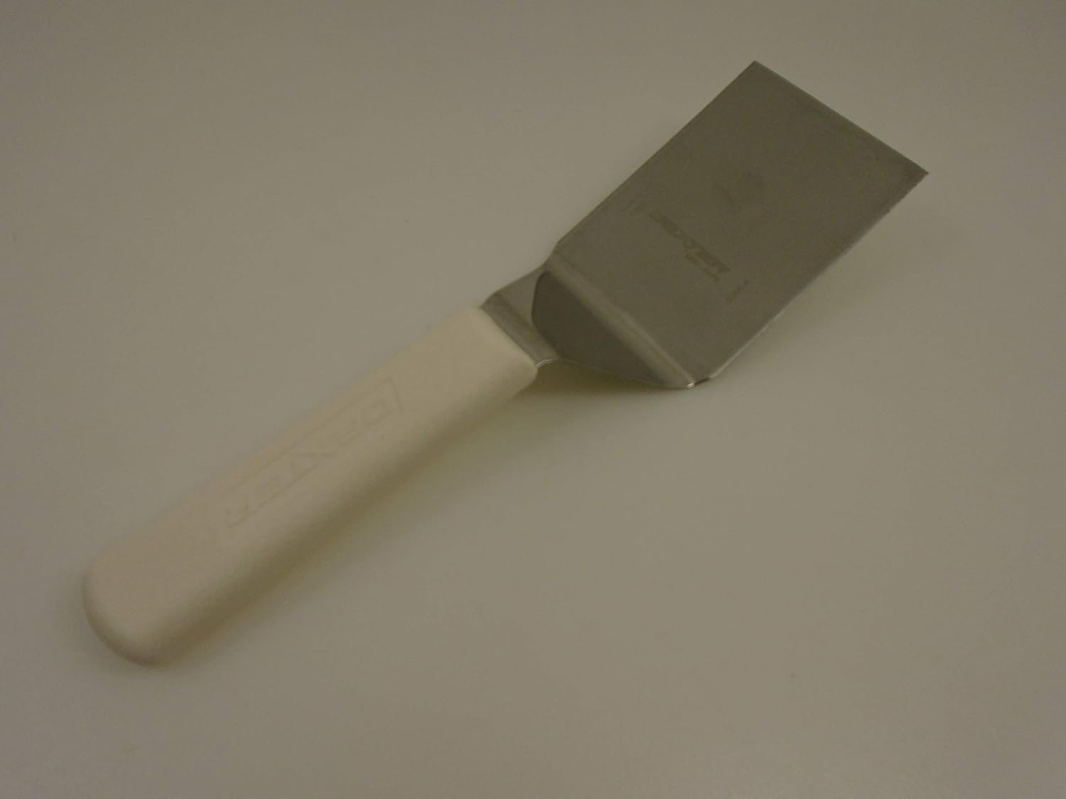 Pro Heavy Duty Spatula Grill White Handle Dexter S286-4 4X3 Blade Made in USA - Excellent working condition - refinished brushed metal blade