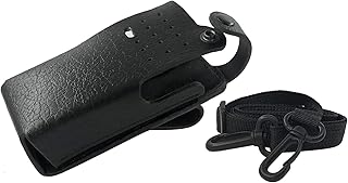 Hard Leather Case Carrying Holder Holster for XPR6300 Two Way Radio with Shoulder Strap