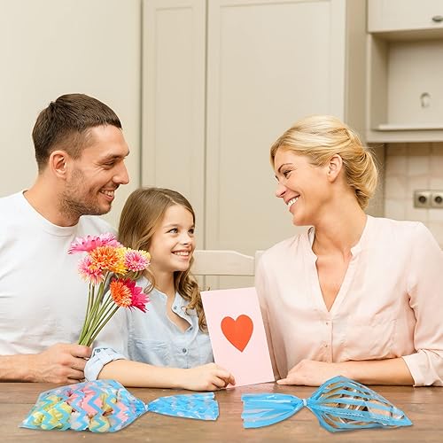 Miniatura 4 de Aneco Paquete de 100 bolsas de celofán azul, bolsas de plástico para dulces, bolsas de regalo, bolsas de regalo con lazos giratorios para San