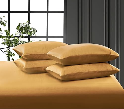 Miniatura 27 de P Pothuiny Sábanas de satén King (6 piezas, negro) – Juego de sábanas de satén sedoso de lujo tamaño King, juego de sábanas extra suaves, 1 sábana