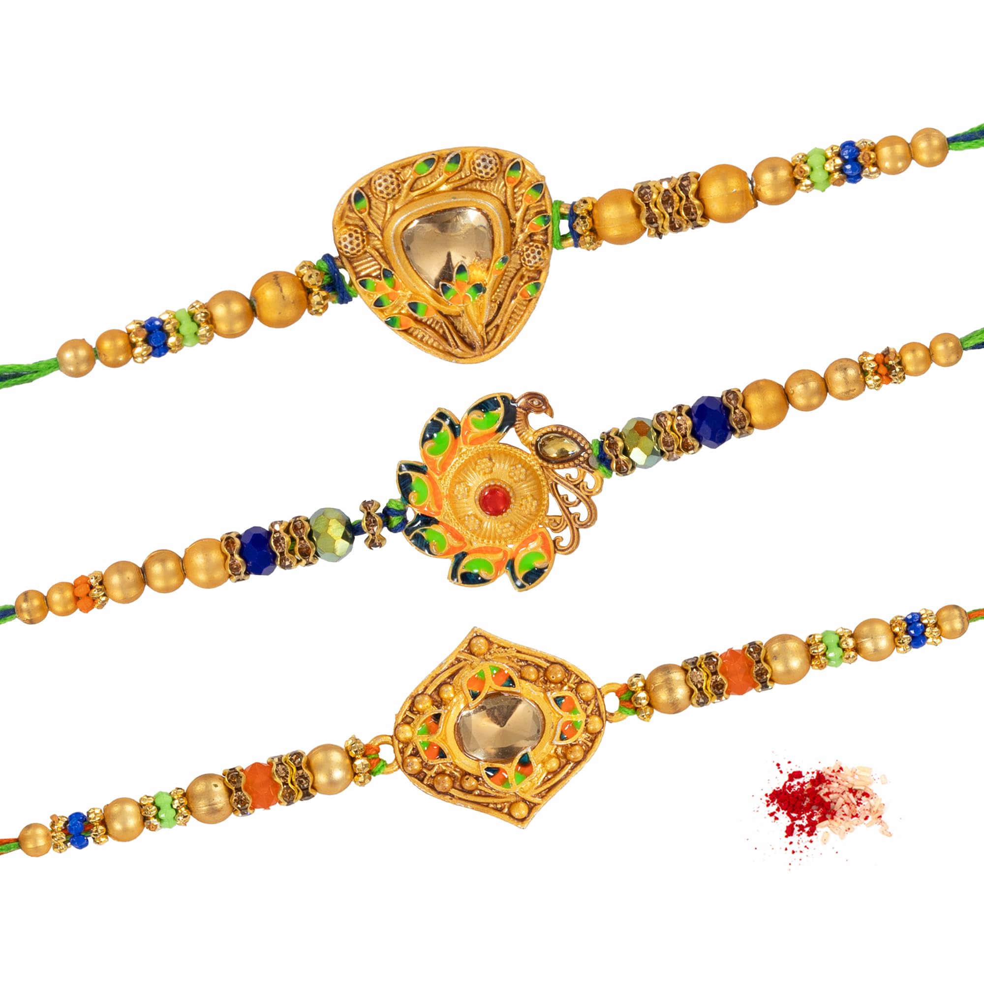 To The Nines Mens Rakhi For Brother - Pack Of 3 Rakhi With Tilak Material & Greeting Card (B0D4ML7SG2) Amazon Price History, Amazon Price Tracker