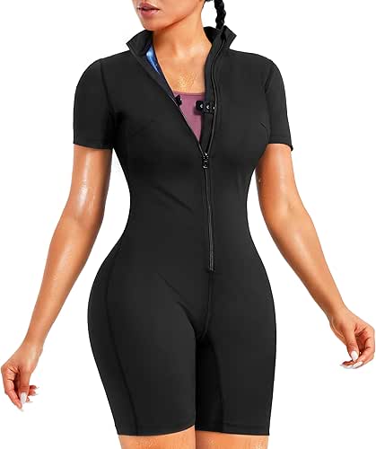 Junlan Sauna Suit for Women Full Body Jumpsuit Waist Trainers