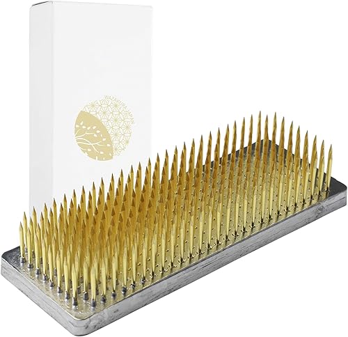 Wazakura Ikebana Kenzan - Soporte de flores rectangular largo japonés de 4.7 pulgadas (4.724 in), hecho en Japón, herramienta de rana para arreglar