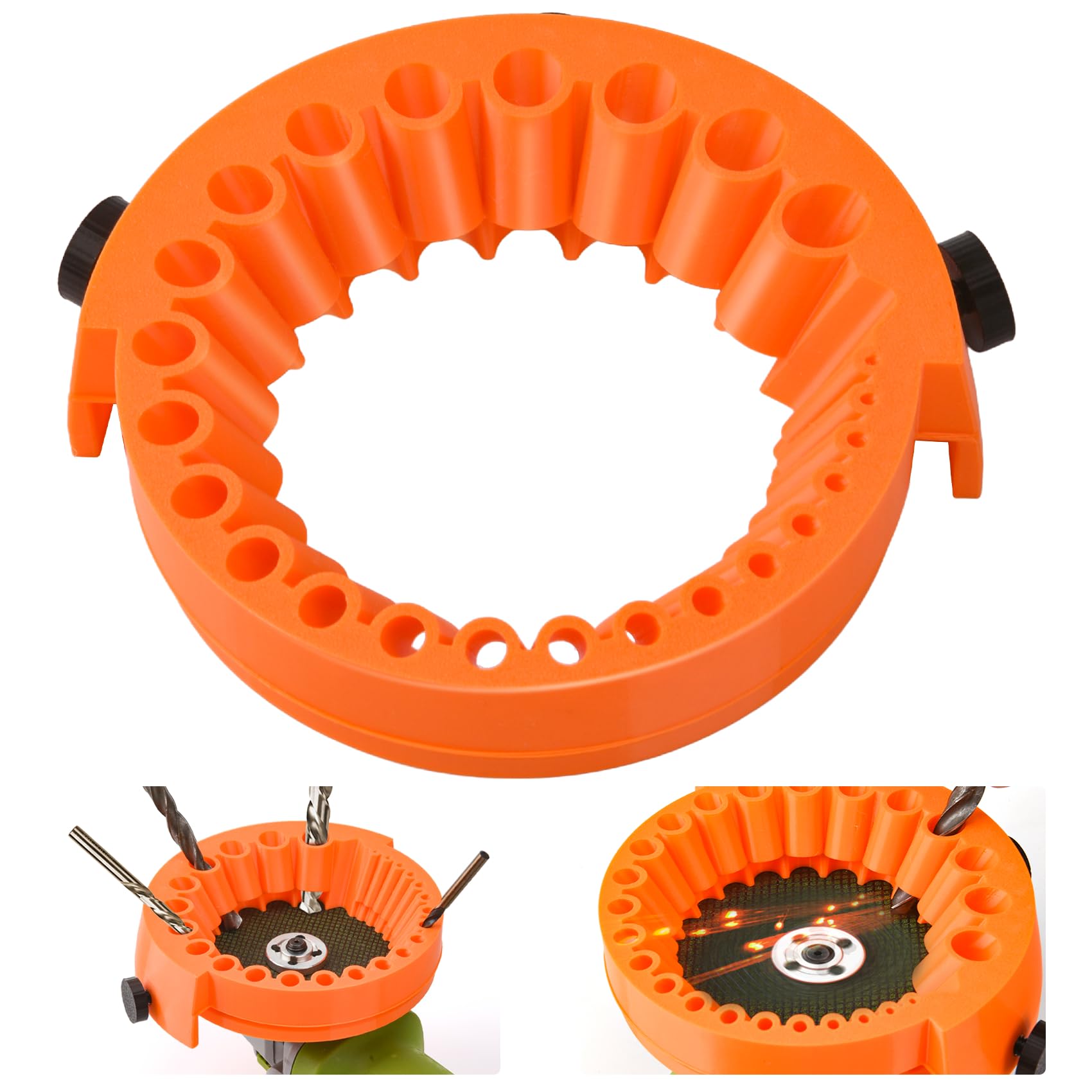 Drill Bit Sharpener, Afilador de Brocas para Amoladora Angular, Compatible 2-13 mm para Amoladora 125mm, Afilador Brocas Taladro Herramienta Afiladora de Brocas