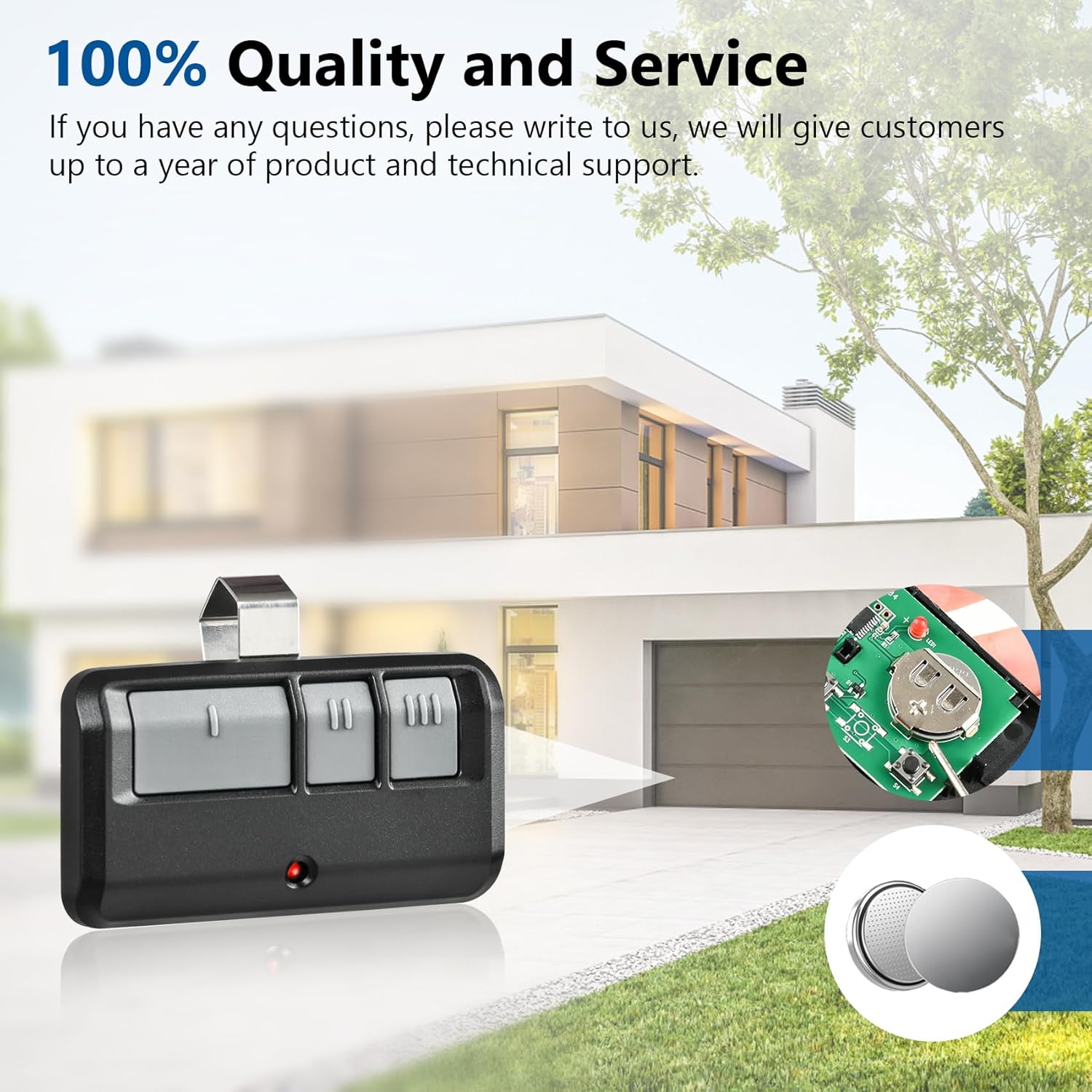 893LM 893MAX Garage Door Opener Remote, for LiftMaster Chamberlain Craftsman Garage Door Opener, Replaces 973LM 371LM 373LM 890MAX 971LM G953EV-P2 Garage Door Opener Remote, 2 Pack