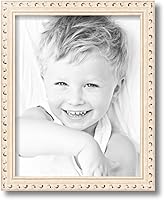 Vista 3 de ArtToFrames 11 x 14 pulgadas, marco de fotos blanco antiguo lavado con cuentas, de 1.25 pulgadas, para tu arte o fotos; viene con vidrio regular