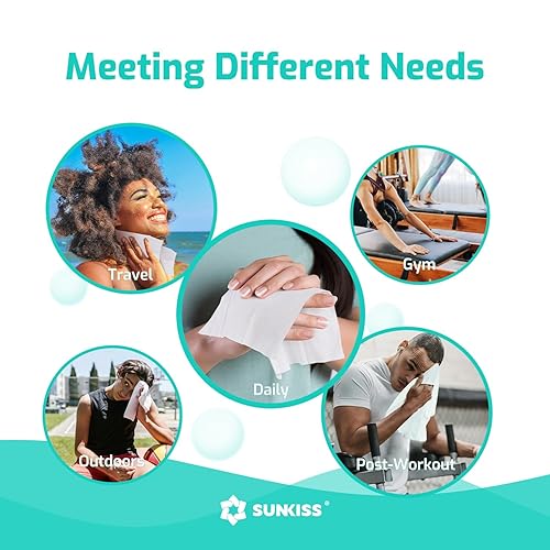 Miniatura 7 de SUNKISS Trustplus Toallitas húmedas para adultos, sin enjuague, extra grandes de 8 x 12 pulgadas, paños de limpieza corporal para incontinencia y