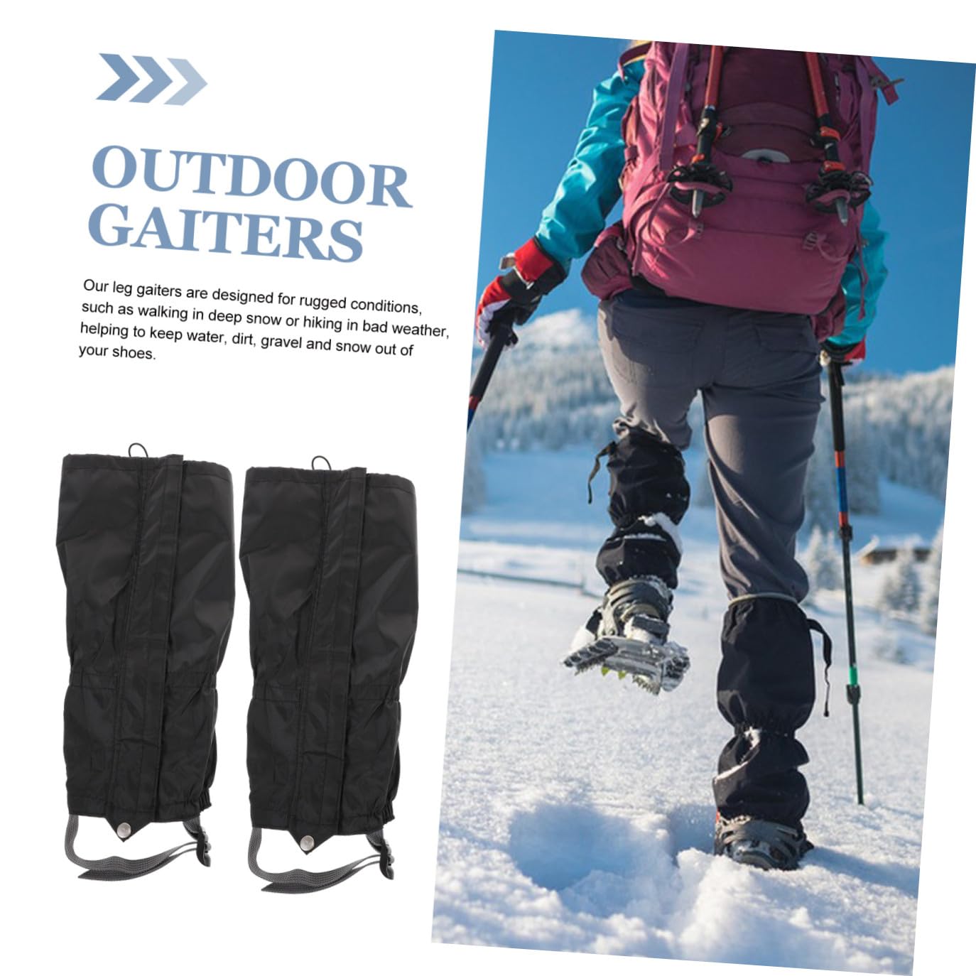 Toddmomy 6stücke Verstellbare Gamaschen Für Beine wasserdichte Leg Gaiters Für Outdoor-aktivitäten Wie Wandern Skifahren Und Bergsteigen Idealer Schutz Vor Schnee Schlamm Und Nässe