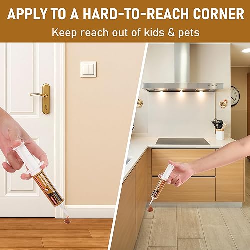 Miniatura 5 de Paquete de 4 cebos de gel grandes para cucarachas, cebo para cucarachas para cocina en el hogar, interiores, perfecto para áreas difíciles