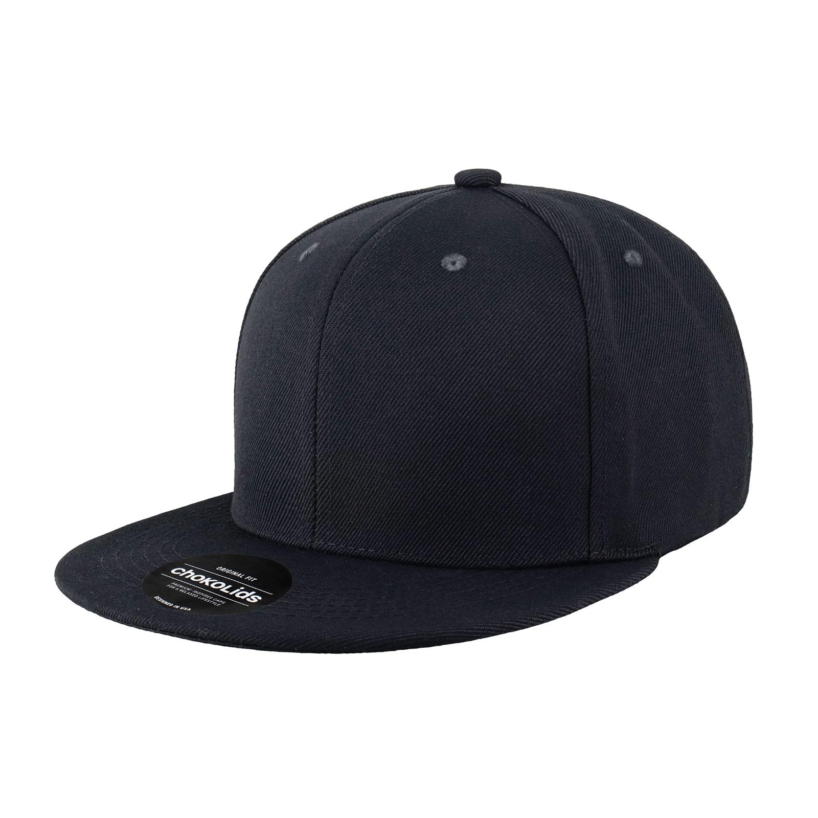 CHOK.LIDS Flat Bill Visor Classic Snapback Hat Blank Adjustable Brim High Top End Trendy Color Style Plain Tone Baseball Cap