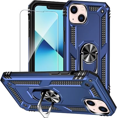 for iPhone 13 Mini Case with Screen Protector (Blue)