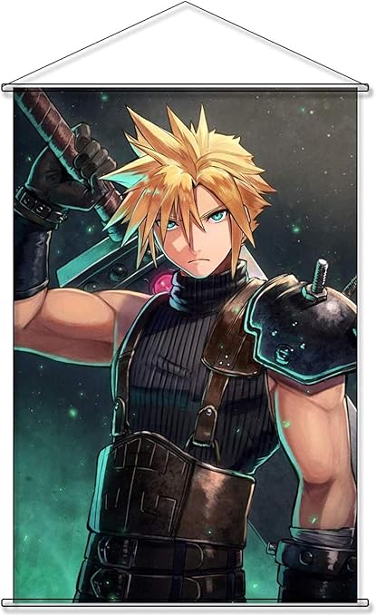 Amazon Eir タペストリー ファイナルファンタジー7 Ff7 クラウド ストライフ ポスター 掛ける絵 巻物 軸物 部屋飾り壁 アニメ おしゃれ 萌え 60cm 90cm アニメ 萌えグッズ 通販