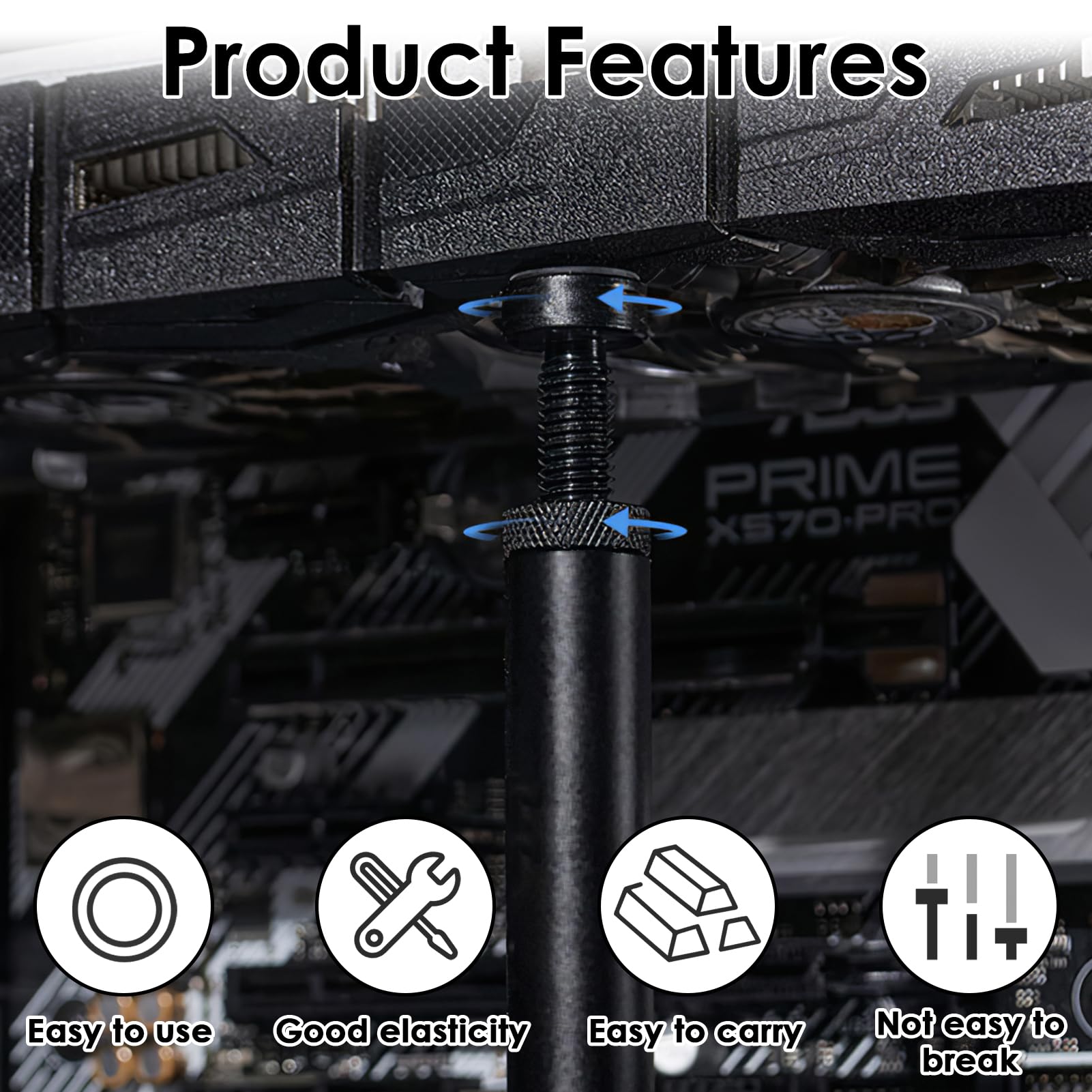 Supporto Per Scheda Grafica GPU Compatibile Con RTX, GTX, Supporto Magnetico Antiscivolo, Design Telescopico, Base Regolabile Per Schede Grafiche E CPU, Previene Abbassamento E Danni