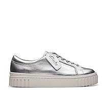 Clarks Mayhill Walk, Scarpe da Ginnastica Donna, Silver Metallic, 38 EU