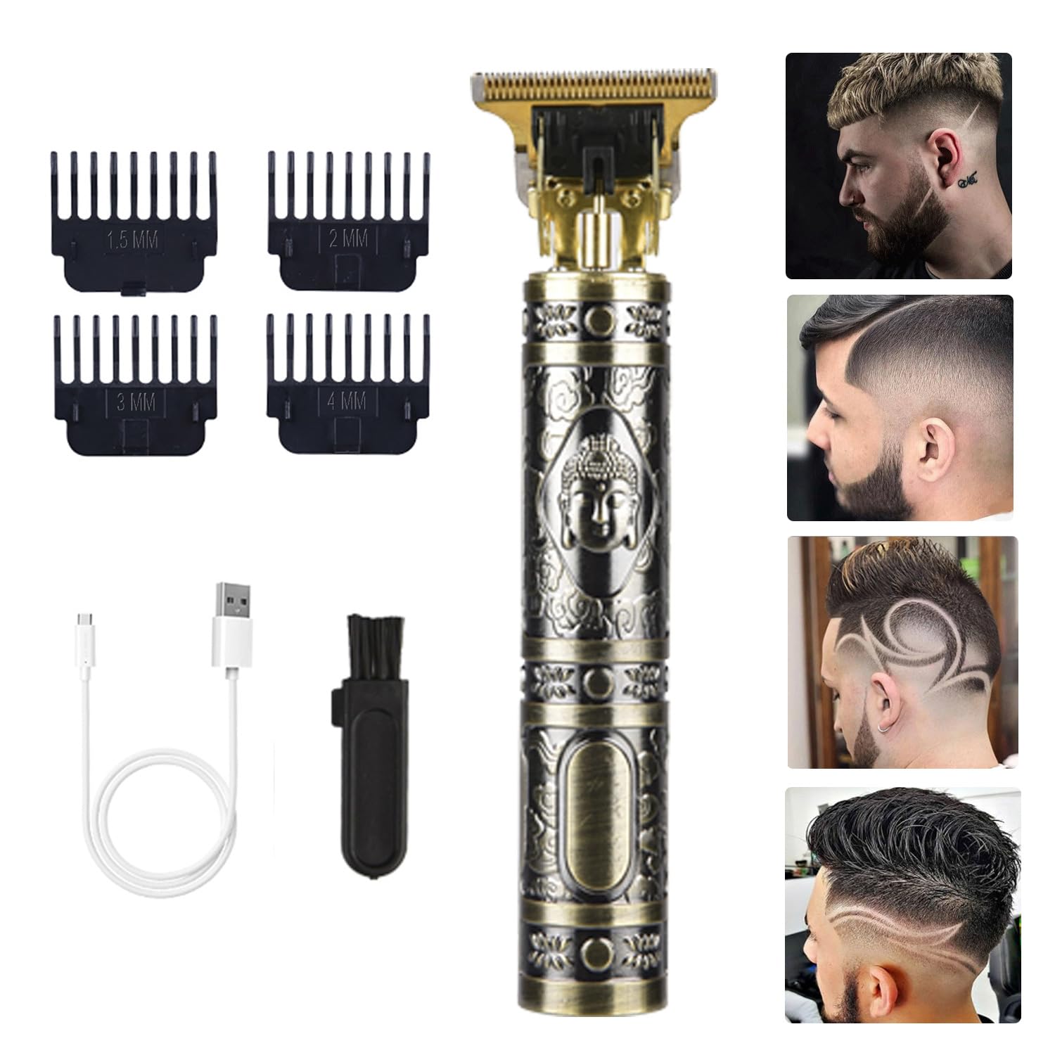 soiehoHair Trimmer for Men, Professional Cordless Hair Clippers Beard Trimmer for Men, Electric Razor Shavers for Men Zero Gapped T Blade Liners Grooming Hair Cutting Kit, Gifts for Men Husband