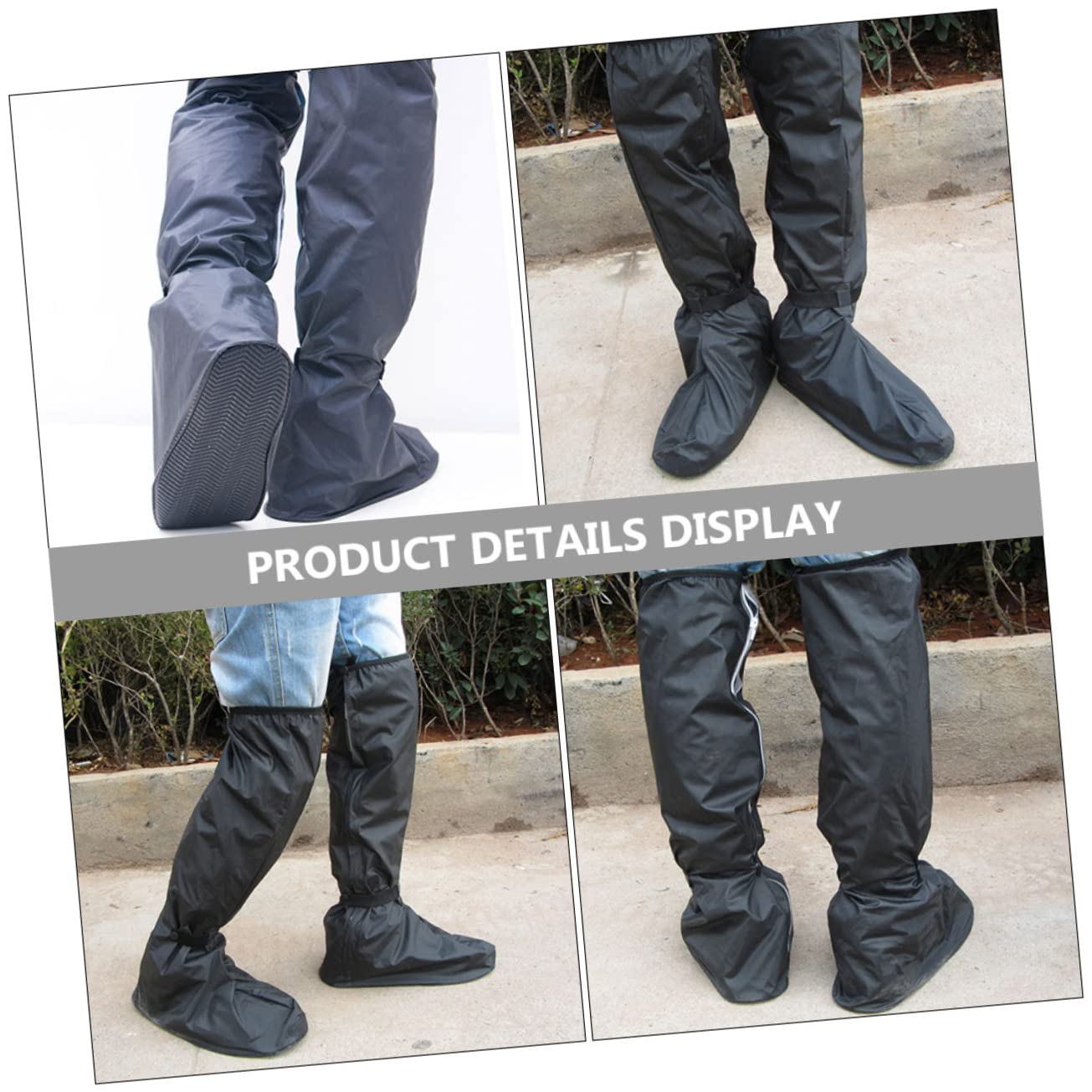 Botas De Impermeables Cubrezapatos Engrosados Diseño De Cubrezapatos Portátiles para Ciclismo Lluvioso Antideslizantes y Plegables