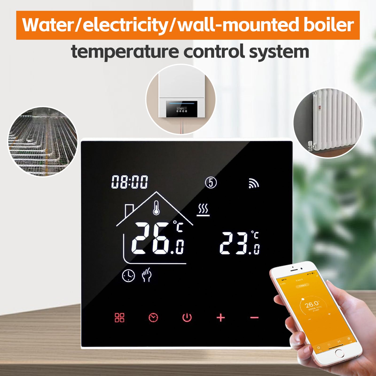 Digitale thermostaat, kamerthermostaat, led-display