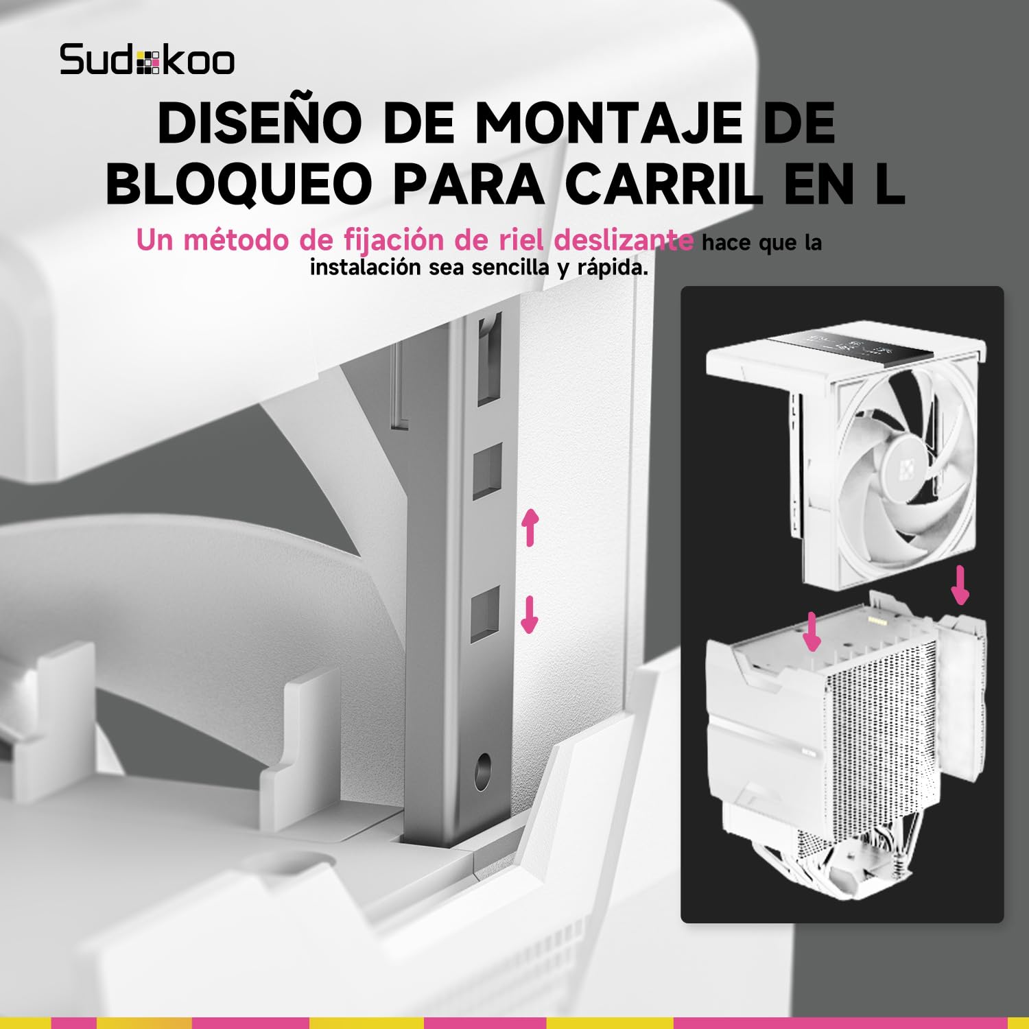 Sudokoo SK700V Blanco Disipador CPU AM5 : CPU Cooler con Pantalla Digital Exclusivo para AM5 - Ventilador CPU 120mm con 7 HeatPipes y Libertad RAM Total, 5 Años de Garantía, Blanco