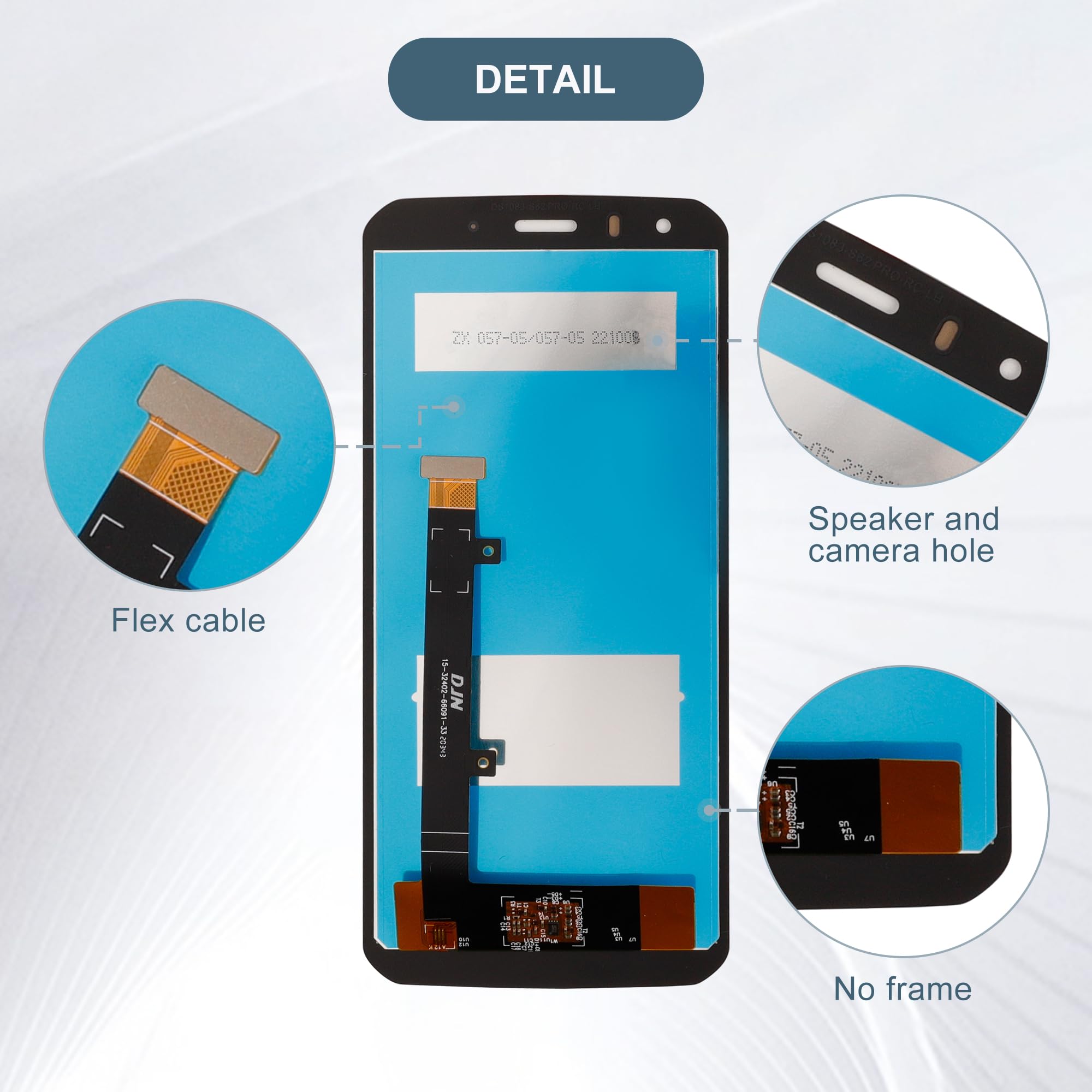 Nueva pantalla LCD de repuesto compatible con Cat S62 Pro (sin marco, pantalla LCD de 5,7 pulgadas, montaje con herramientas)