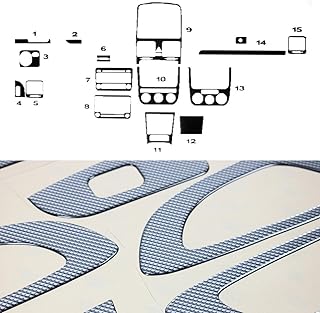 OMAC Dashboard Console Trim Kit for Volkswagen Rabbit Mk5 2006-2009 Hathback 5 Door 15 Pcs Carbon Look
