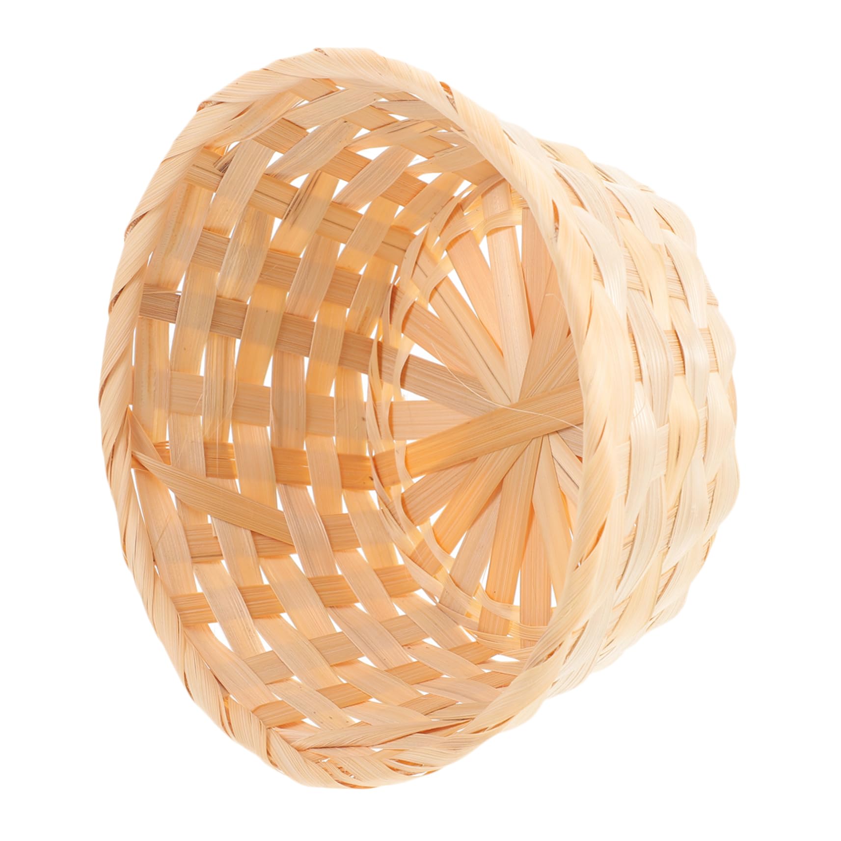 FUNOMOCYA Khaki Storage Organizer Woven Fruit Basket Bread Basket Sundry Basket