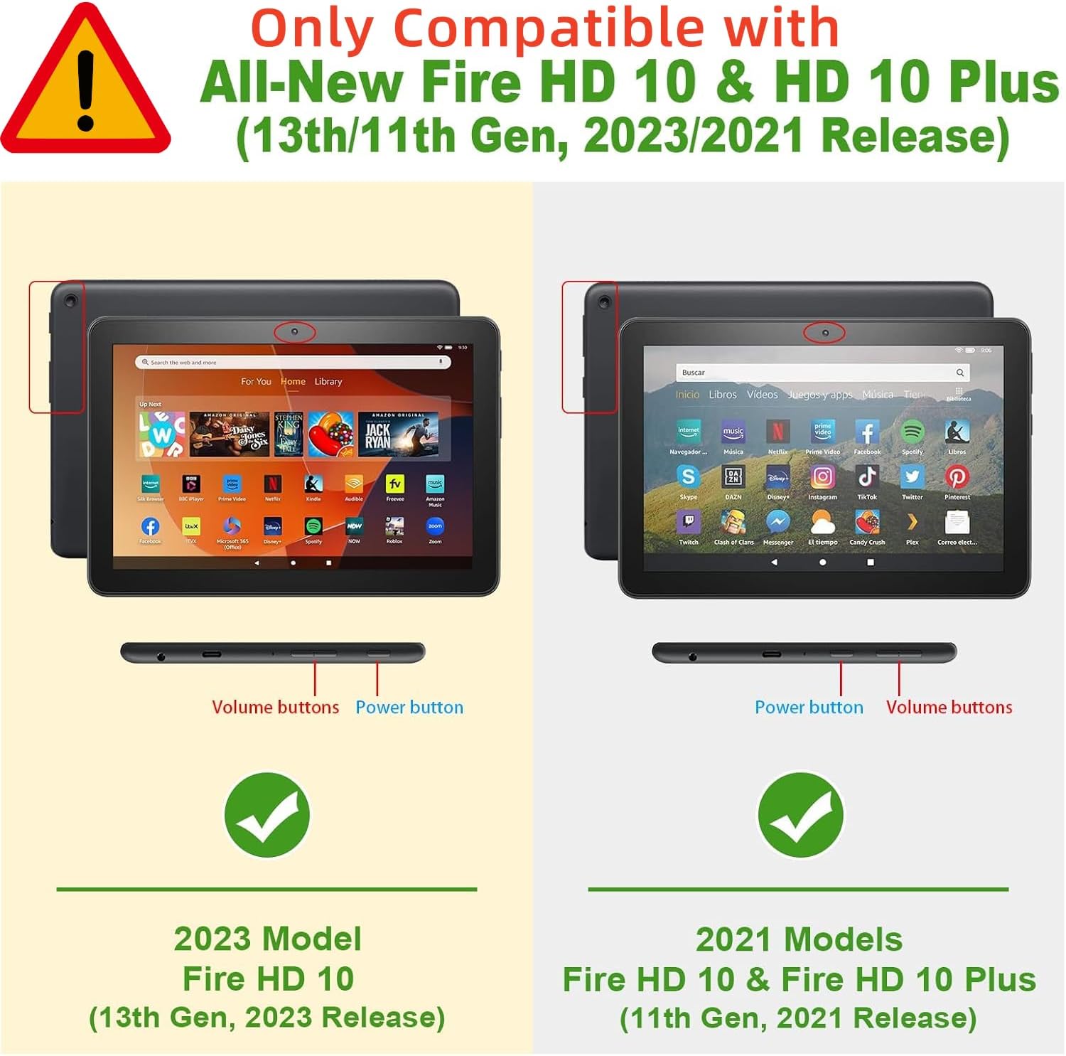 Cute Case for All-New Amazon Kindle Fire HD 10 & 10 Plus Tablet (13th/11th Generation, 2023/2021 Release) 10.1",Vegan Leather Slim Folding Stand Cover with Pocket Auto Wake/Sleep,Pink Notebook