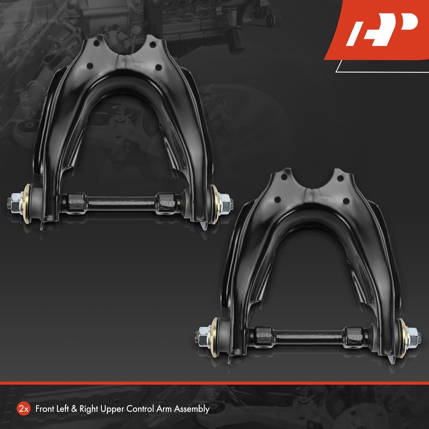 A-Premium 2 x Front Upper Control Arm, with Bushing, Compatible with Toyota Pickup 1989-1995, T100 1993-1998, RWD Only