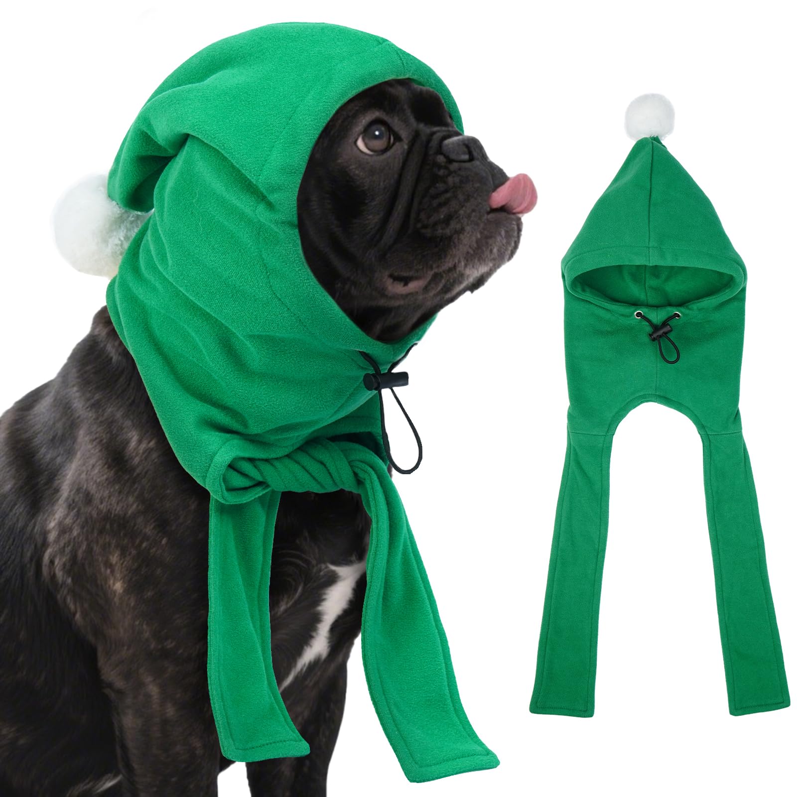 Capucha para perro DENTRUN verde mediana para paseos en la nieve