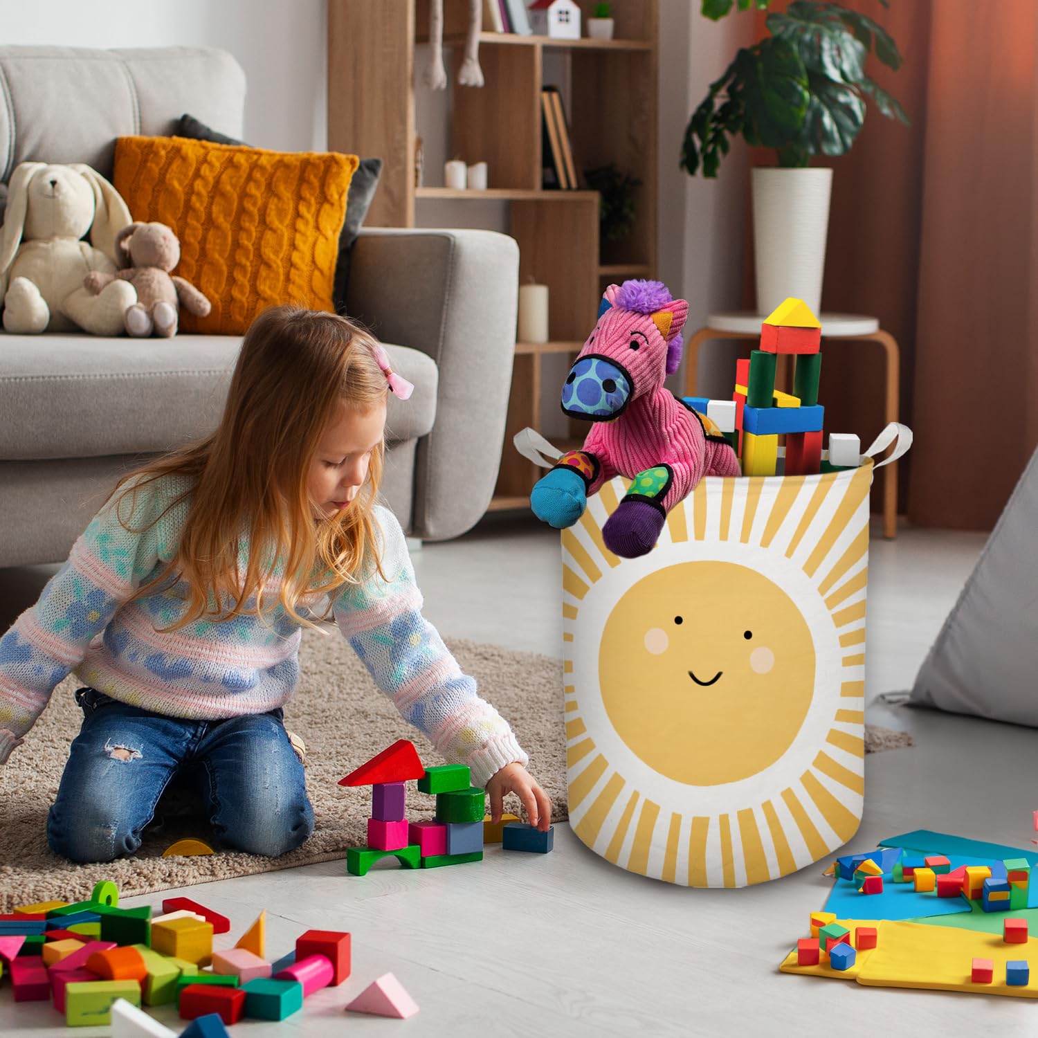 Amazon.com: HKTZM Cute Sunshine Laundry Basket, Boho Sunshine