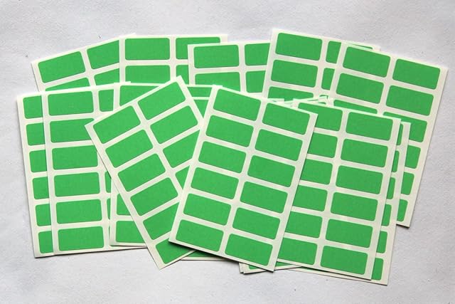 200 Green Stickers - Sticky Coloured Self Adhesive Labels for Colour Coding